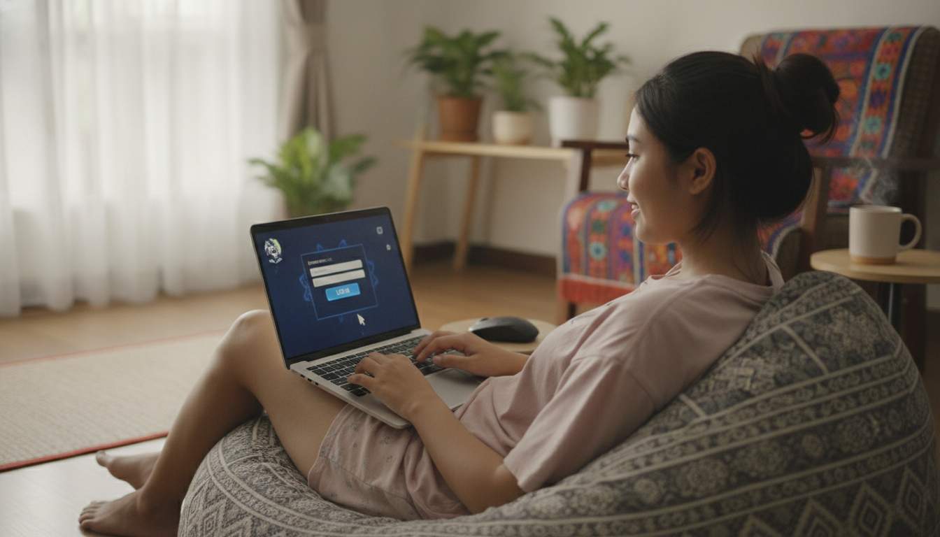 User logging into JDB-PH account